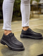 Ανδρικά μαύρα παπούτσια loafers CH2404